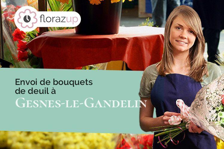 fleurs deuil pour des obsèques à Gesnes-le-Gandelin (Sarthe/72130)