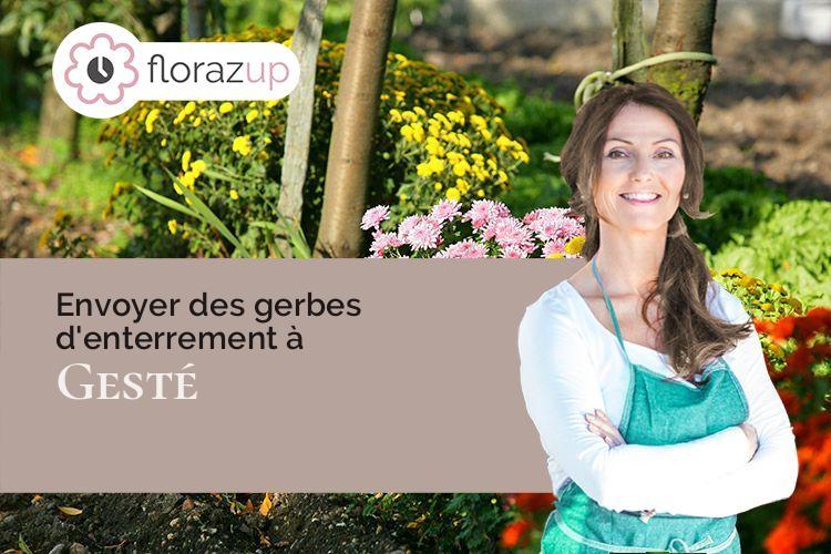 compositions de fleurs pour un décès à Gesté (Maine-et-Loire/49600)