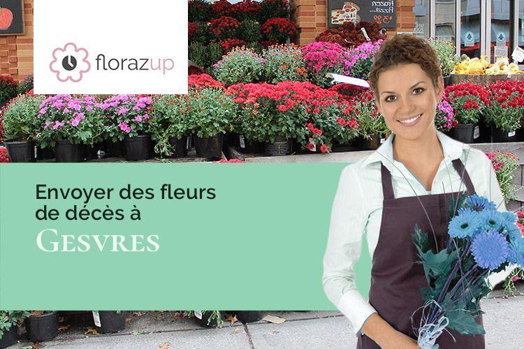 couronnes florales pour un deuil à Gesvres (Mayenne/53370)
