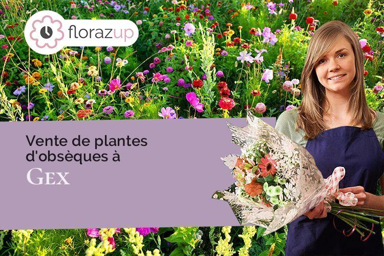 couronnes florales pour des funérailles à Gex (Ain/01170)