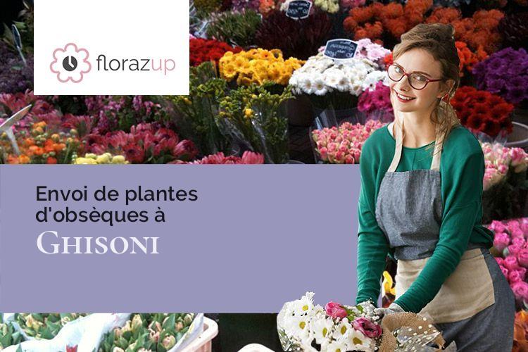 couronnes florales pour un enterrement à Ghisoni (Corse/20227)