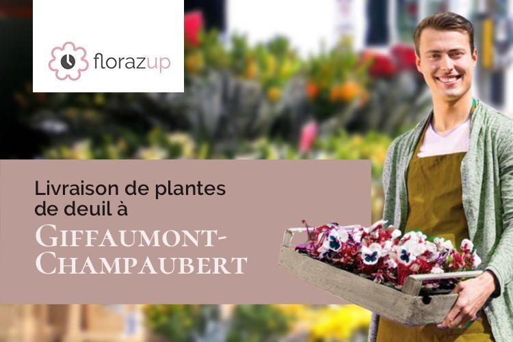 fleurs deuil pour un enterrement à Giffaumont-Champaubert (Marne/51290)