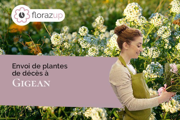 plantes pour des funérailles à Gigean (Hérault/34770)