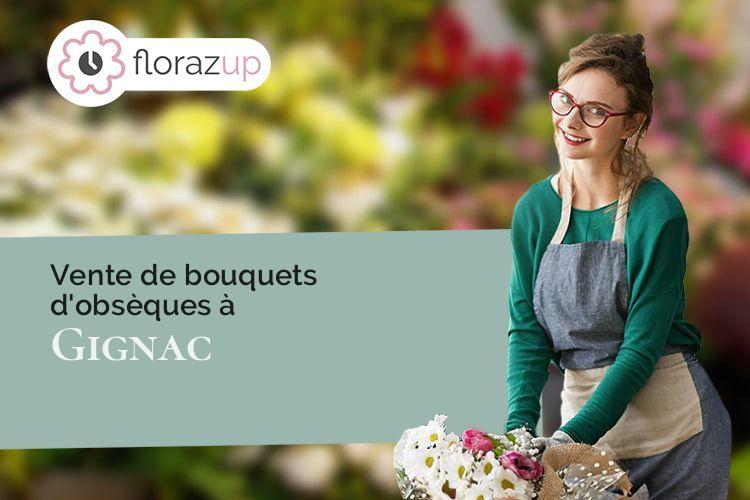 bouquets de fleurs pour un deuil à Gignac (Hérault/34150)
