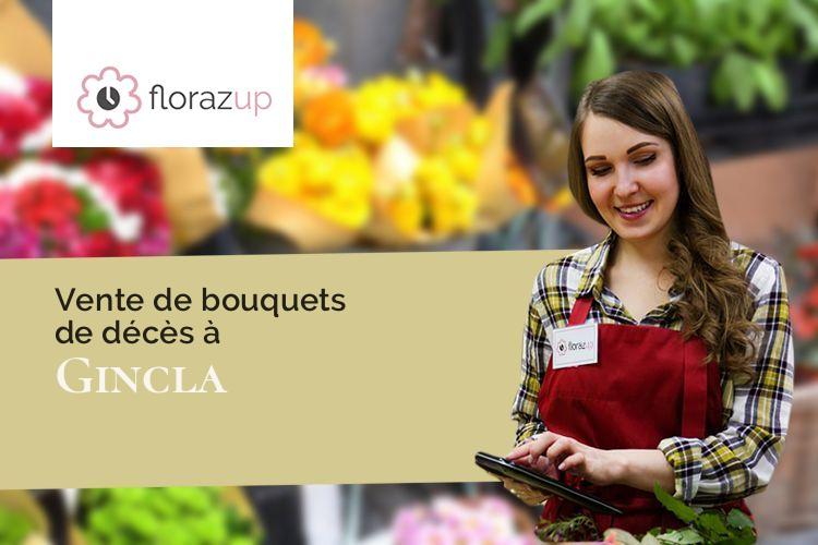 coupes de fleurs pour un décès à Gincla (Aude/11140)