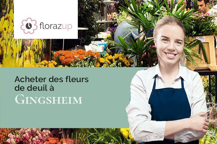 fleurs deuil pour une crémation à Gingsheim (Bas-Rhin/67270)