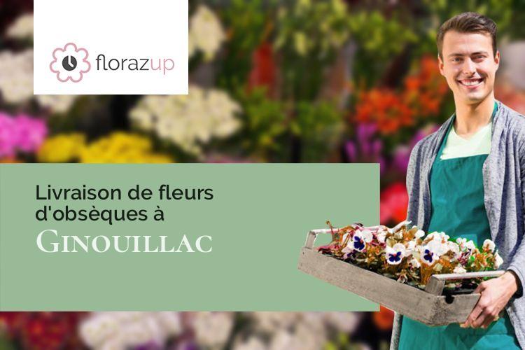 couronnes florales pour un deuil à Ginouillac (Lot/46300)