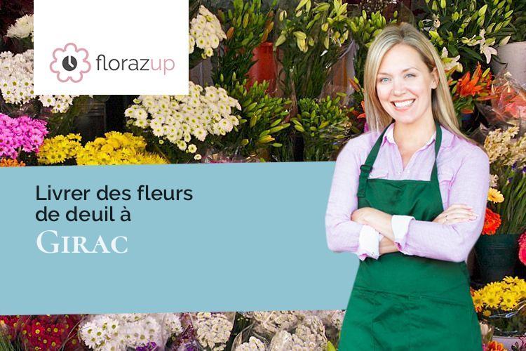 couronnes florales pour un deuil à Girac (Lot/46130)