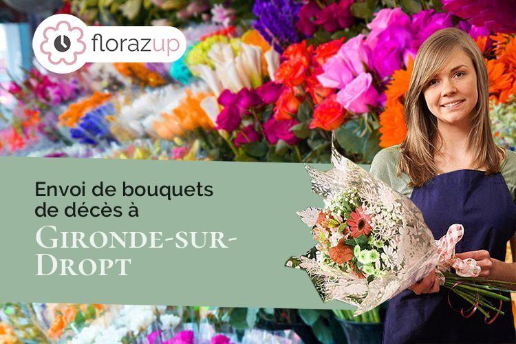 couronnes florales pour un décès à Gironde-sur-Dropt (Gironde/33190)