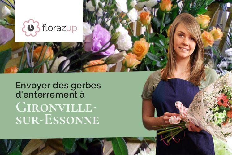 fleurs deuil pour un enterrement à Gironville-sur-Essonne (Essonne/91720)