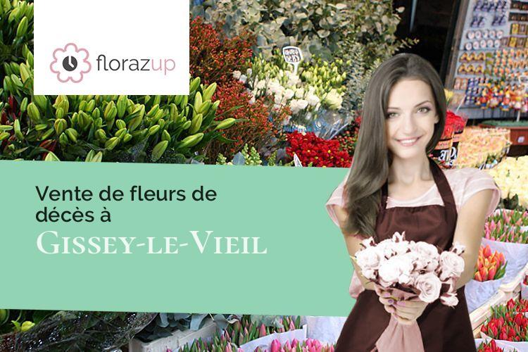 compositions florales pour un deuil à Gissey-le-Vieil (Côte-d'Or/21350)
