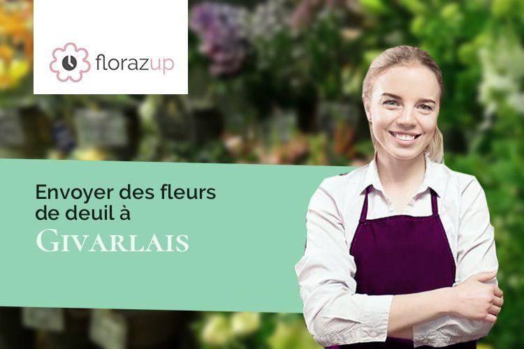 compositions florales pour des obsèques à Givarlais (Allier/03190)