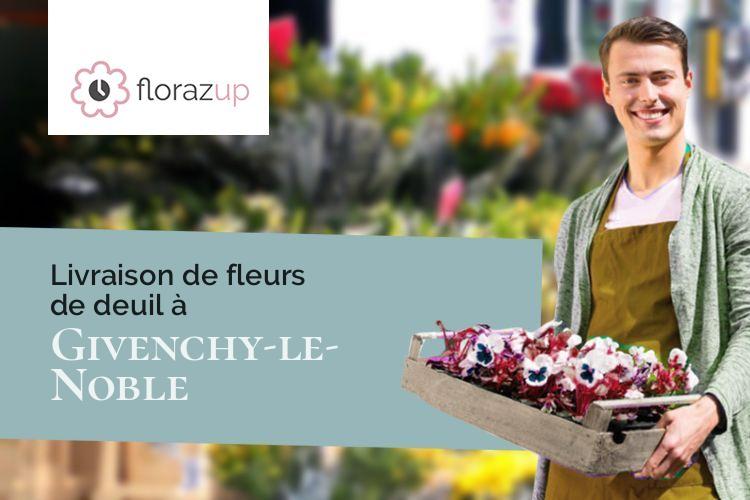 fleurs deuil pour un enterrement à Givenchy-le-Noble (Pas-de-Calais/62810)