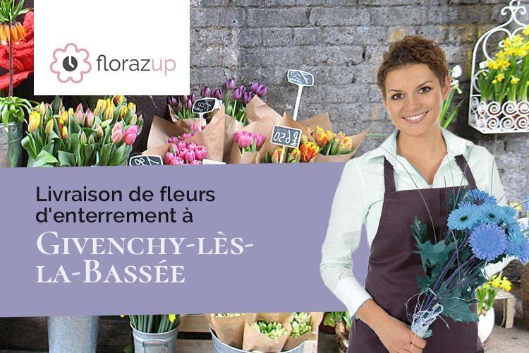 compositions florales pour des funérailles à Givenchy-lès-la-Bassée (Pas-de-Calais/62149)