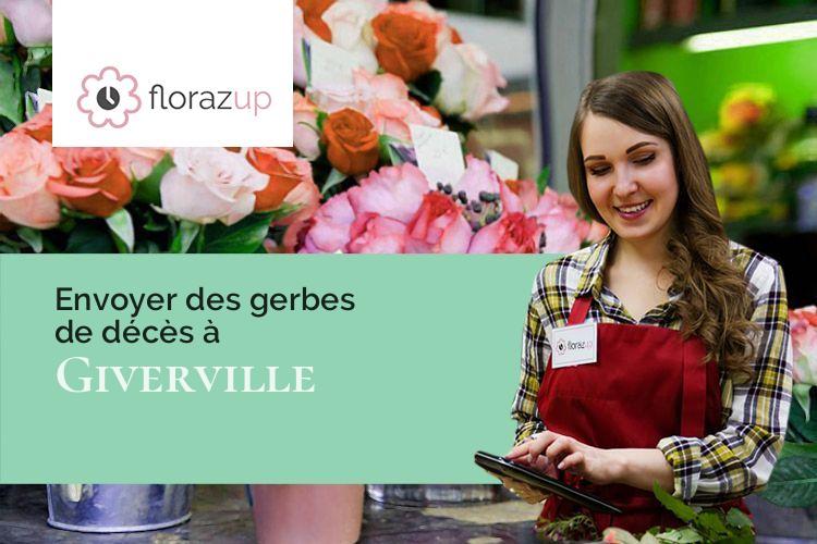 compositions de fleurs pour des funérailles à Giverville (Eure/27560)