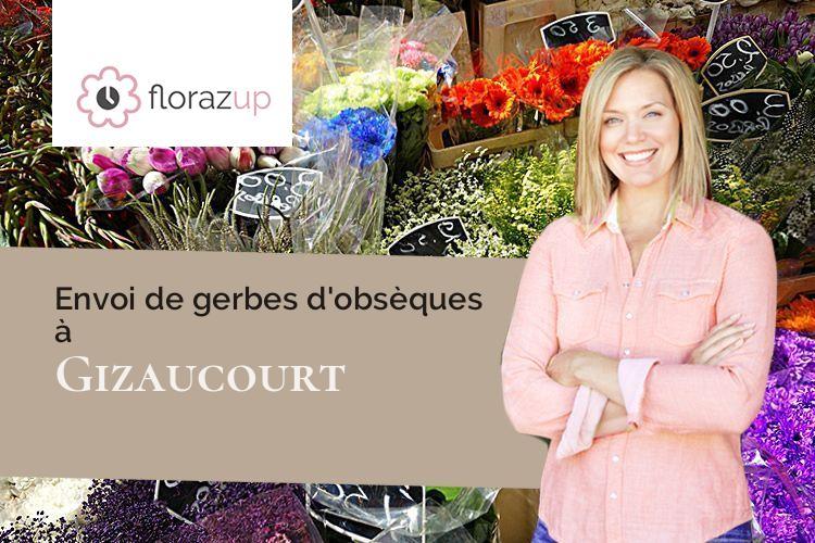 créations de fleurs pour des funérailles à Gizaucourt (Marne/51800)