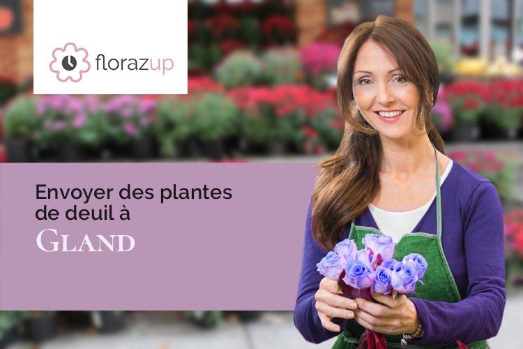 couronnes florales pour des funérailles à Gland (Yonne/89740)