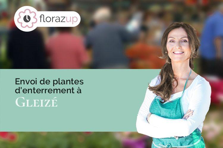 couronnes de fleurs pour des obsèques à Gleizé (Rhône/69400)