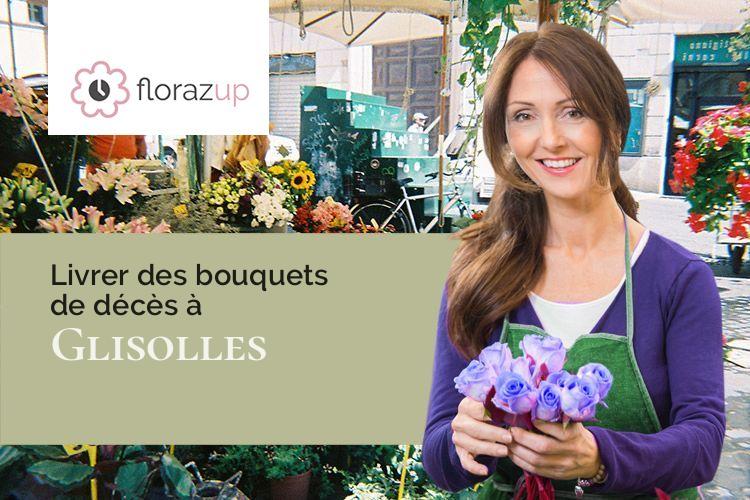 fleurs deuil pour un décès à Glisolles (Eure/27190)