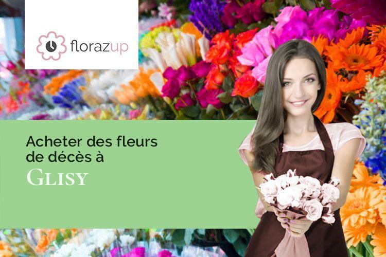 coeurs de fleurs pour des funérailles à Glisy (Somme/80440)