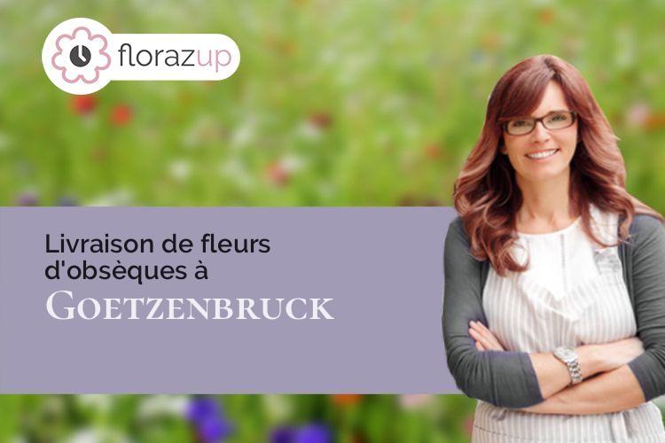 coeur de fleurs pour un deuil à Goetzenbruck (Moselle/57620)