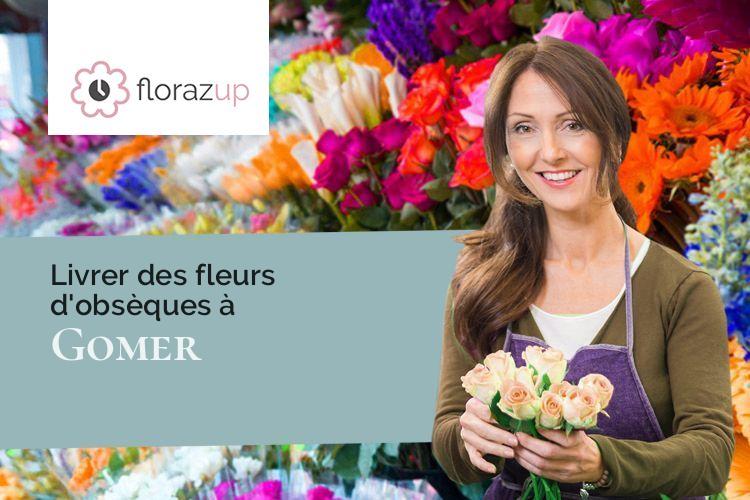 couronnes florales pour un deuil à Gomer (Pyrénées-Atlantiques/64420)