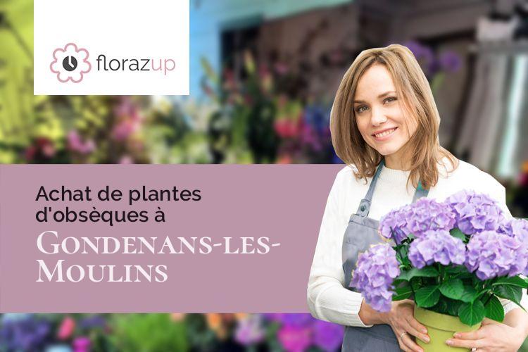 gerbes de fleurs pour des funérailles à Gondenans-les-Moulins (Doubs/25680)