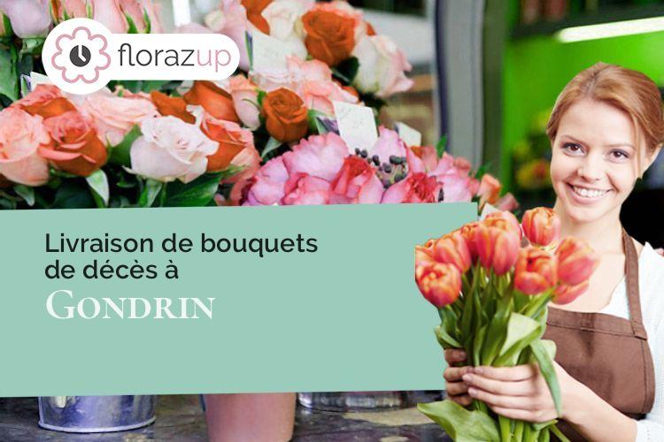 couronnes de fleurs pour des funérailles à Gondrin (Gers/32330)
