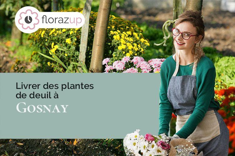 créations de fleurs pour un enterrement à Gosnay (Pas-de-Calais/62199)