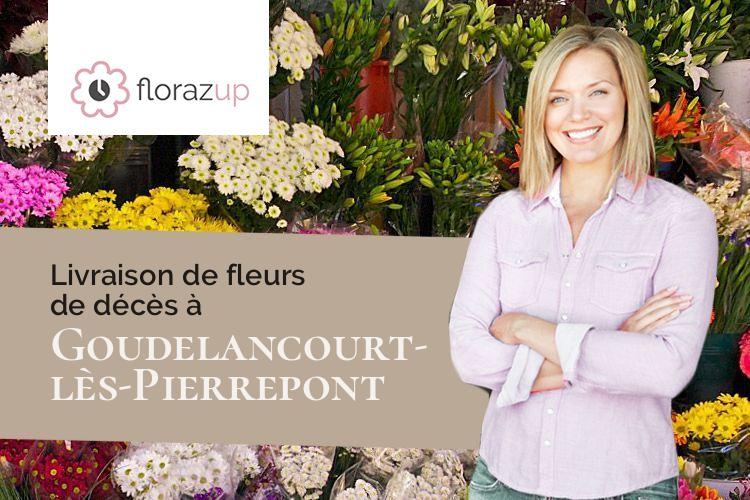 créations florales pour un enterrement à Goudelancourt-lès-Pierrepont (Aisne/02350)