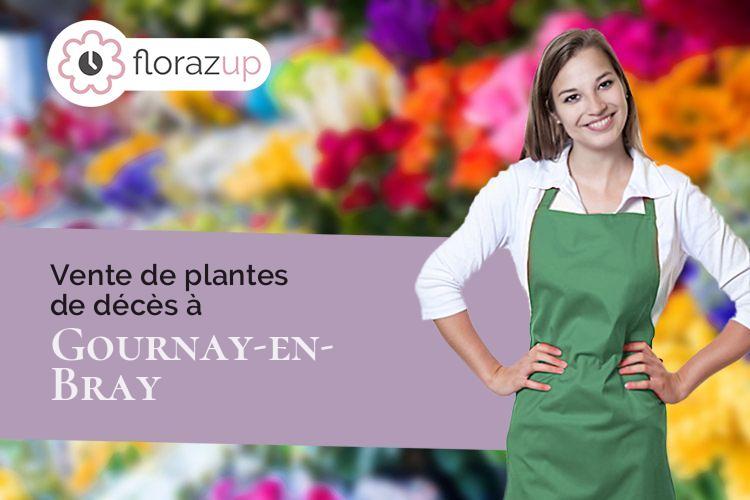 compositions de fleurs pour un enterrement à Gournay-en-Bray (Seine-Maritime/76220)