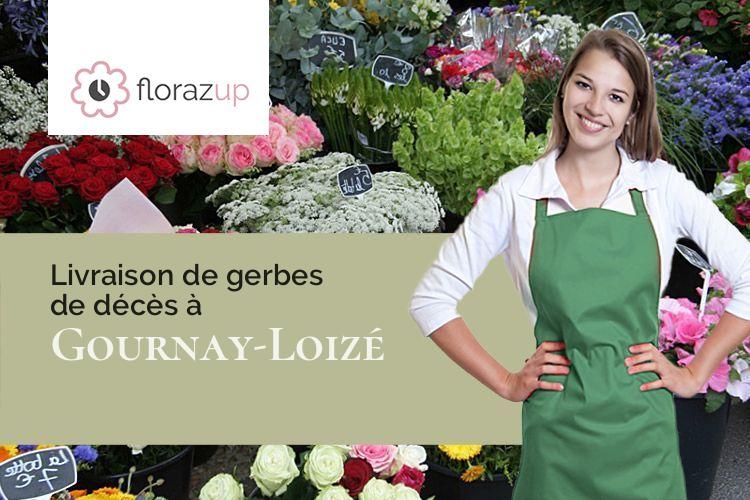 croix de fleurs pour un décès à Gournay-Loizé (Deux-Sèvres/79110)