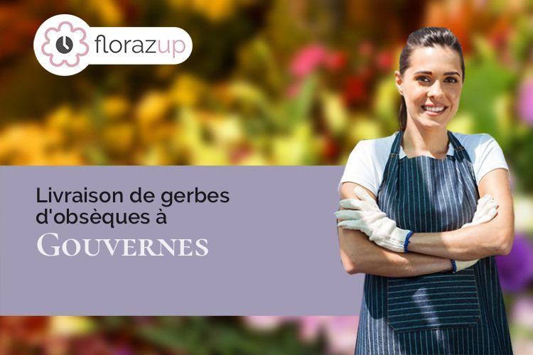 couronnes florales pour un décès à Gouvernes (Seine-et-Marne/77400)