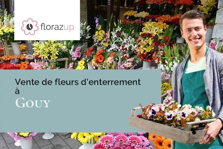 fleurs deuil pour des funérailles à Gouy (Aisne/02420)