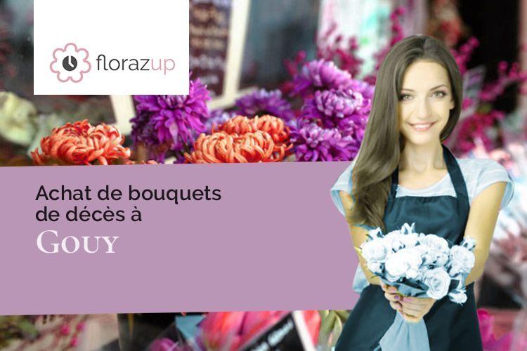 bouquets de fleurs pour des funérailles à Gouy (Seine-Maritime/76520)