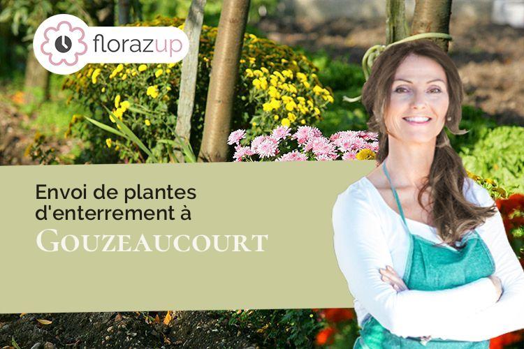 croix de fleurs pour un enterrement à Gouzeaucourt (Nord/59231)