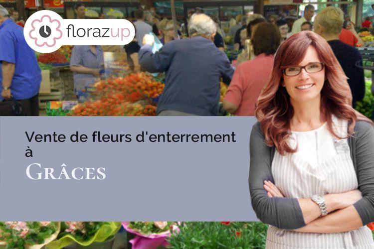 couronnes florales pour une crémation à Grâces (Côtes-d'Armor/22200)