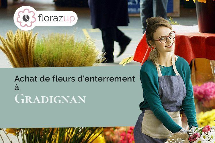 couronnes de fleurs pour un deuil à Gradignan (Gironde/33170)