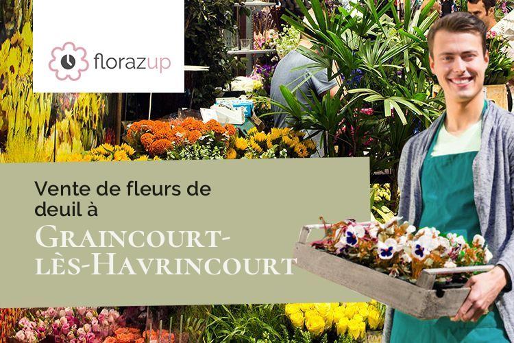 créations florales pour un deuil à Graincourt-lès-Havrincourt (Pas-de-Calais/62147)