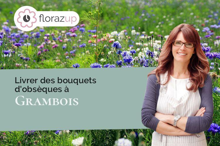 couronnes florales pour un deuil à Grambois (Vaucluse/84240)