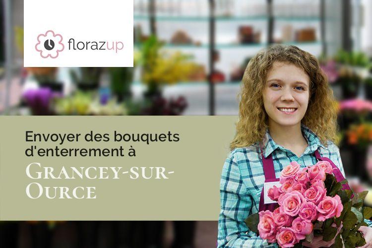 créations de fleurs pour un décès à Grancey-sur-Ource (Côte-d'Or/21570)