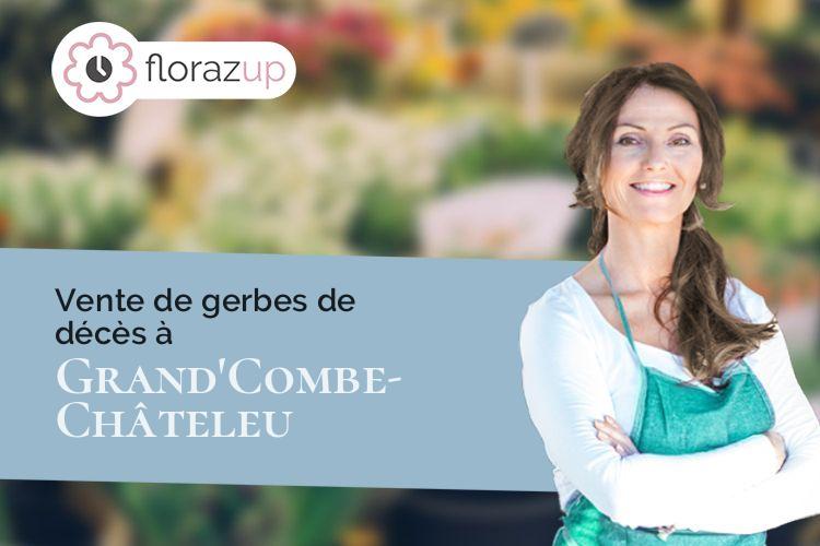 couronnes de fleurs pour un deuil à Grand'Combe-Châteleu (Doubs/25570)
