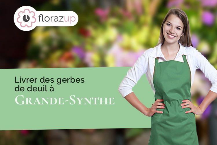 croix de fleurs pour un décès à Grande-Synthe (Nord/59760)