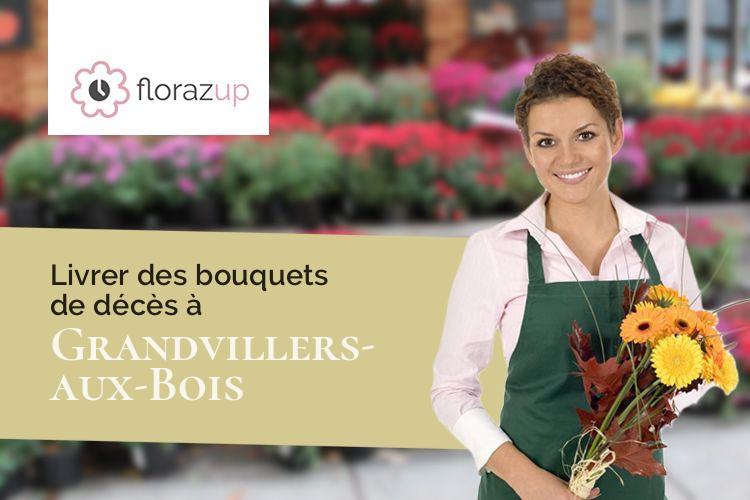 créations florales pour un enterrement à Grandvillers-aux-Bois (Oise/60190)