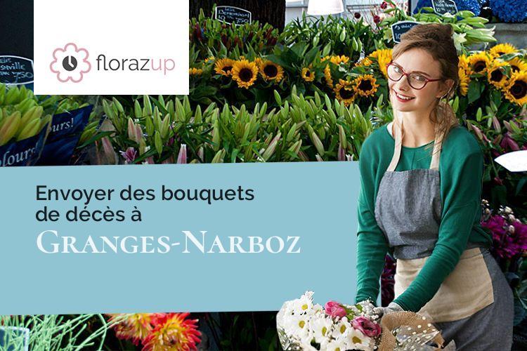 croix de fleurs pour un décès à Granges-Narboz (Doubs/25300)