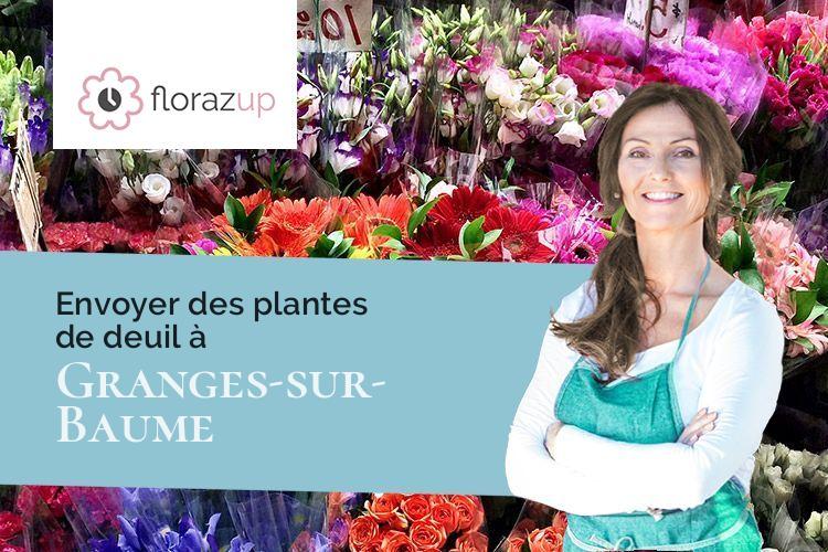 bouquets de fleurs pour des funérailles à Granges-sur-Baume (Jura/39210)