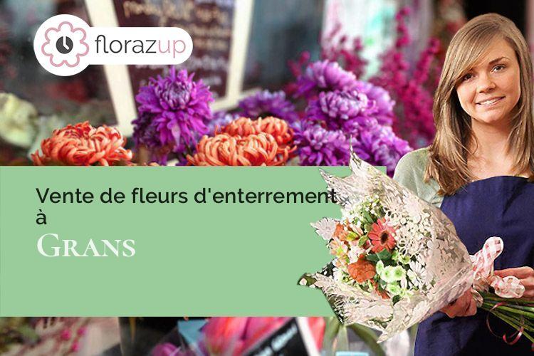 coeur de fleurs pour des funérailles à Grans (Bouches-du-Rhône/13450)