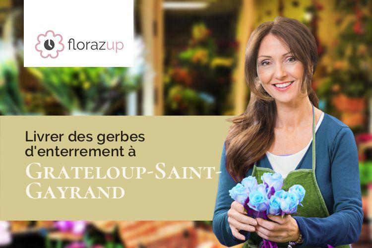compositions florales pour des obsèques à Grateloup-Saint-Gayrand (Lot-et-Garonne/47400)
