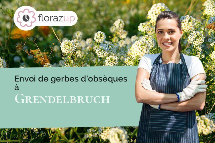 couronnes florales pour un deuil à Grendelbruch (Bas-Rhin/67190)
