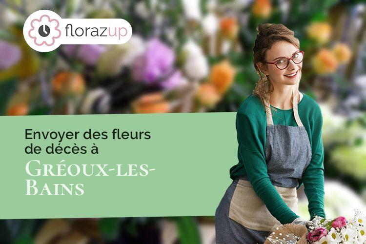 coupes de fleurs pour un enterrement à Gréoux-les-Bains (Alpes-de-Haute-Provence/04800)